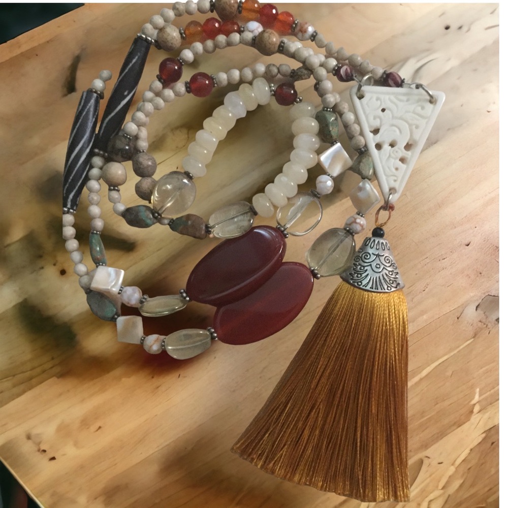 Handcrafted Tassle Necklace By Katherine Morris Designs